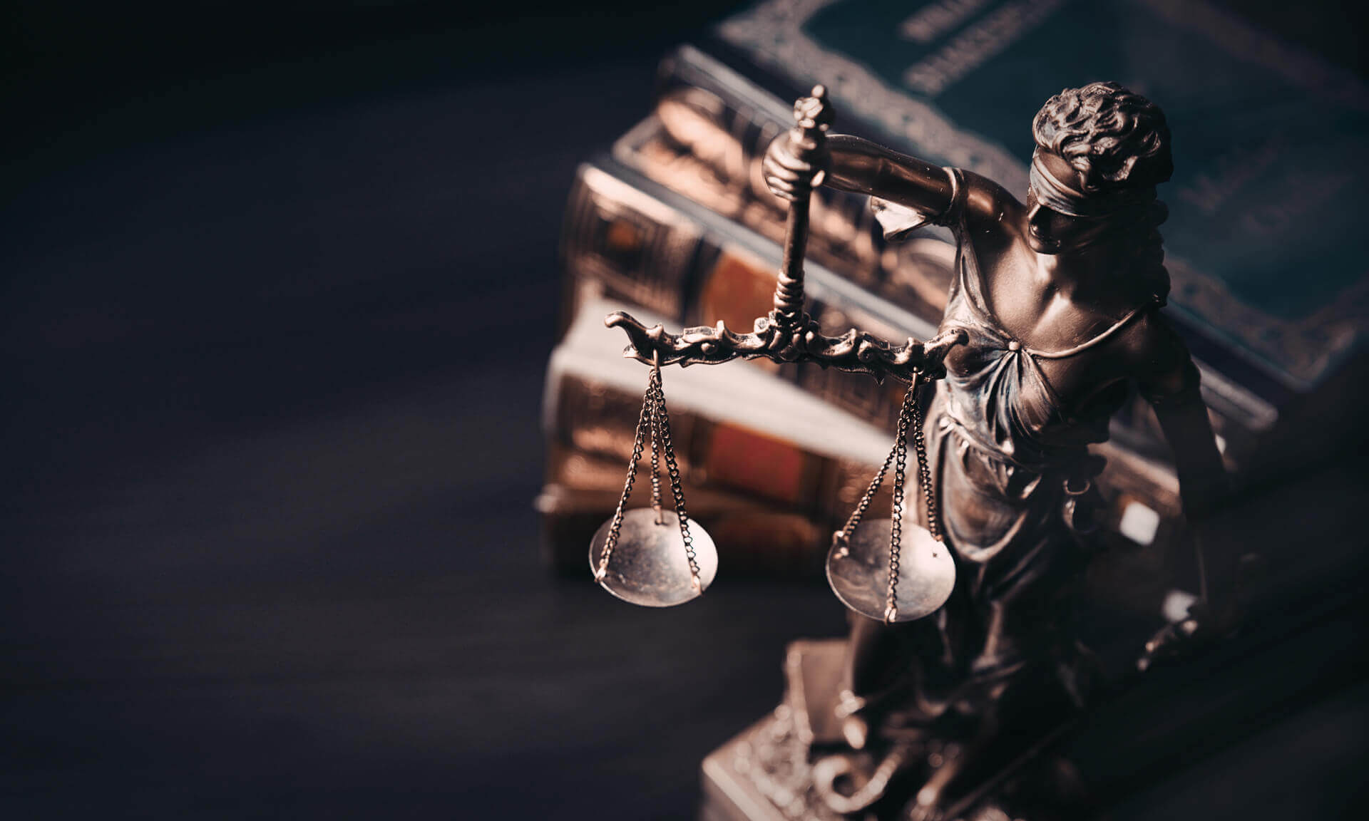 Lady Justice. Statue Of Justice In Library